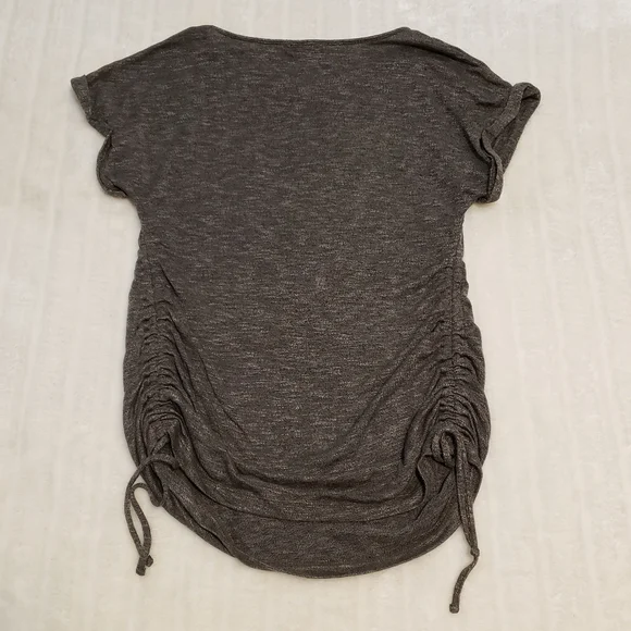 George Heathered Gray Rouched Sides Maternity Top - Picture 8 of 13